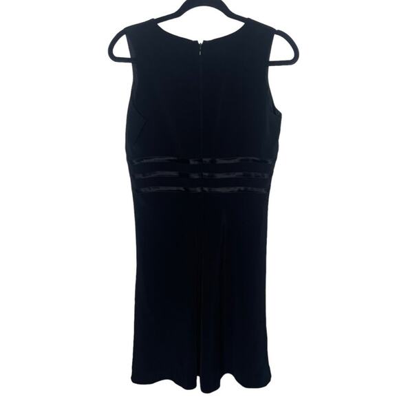Banana Republic Womens Vintage Dress Size 6 Black Sleeveless Knee Length V-Neck - Picture 2 of 11